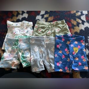 Colorful Kids' Shorts Set with Floral Patterns